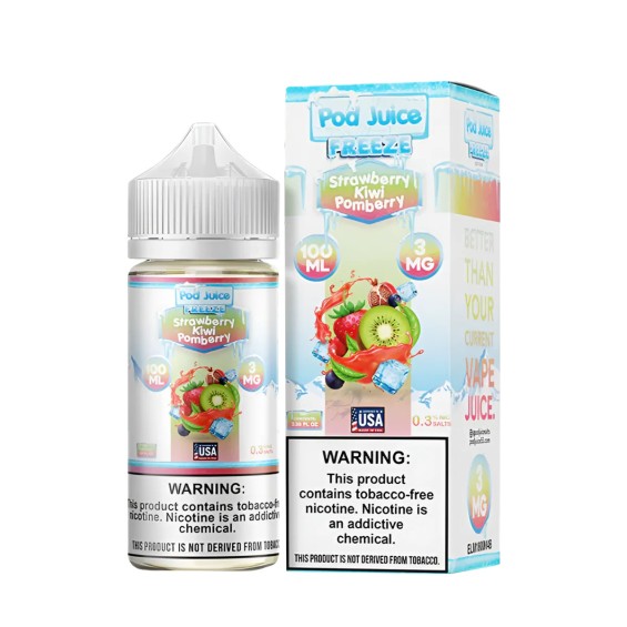 Pod Juice Freeze Çilek Kivi Pomberry E Likit 100ml Karlı Meyve