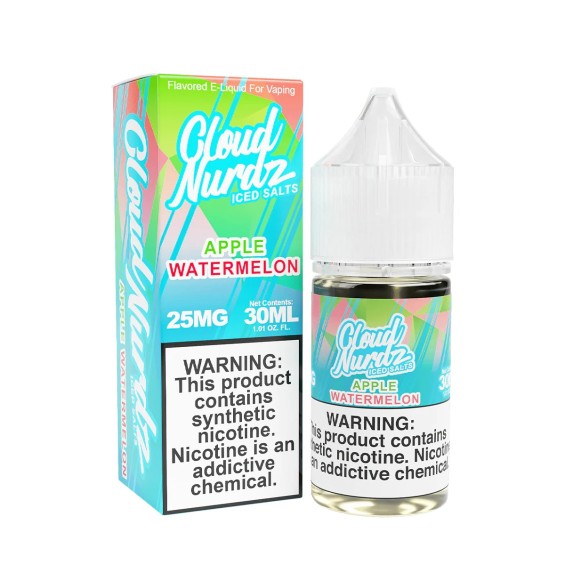 Cloud Nurdz Apple Watermelon Iced Salt Likit 25MG 30ML