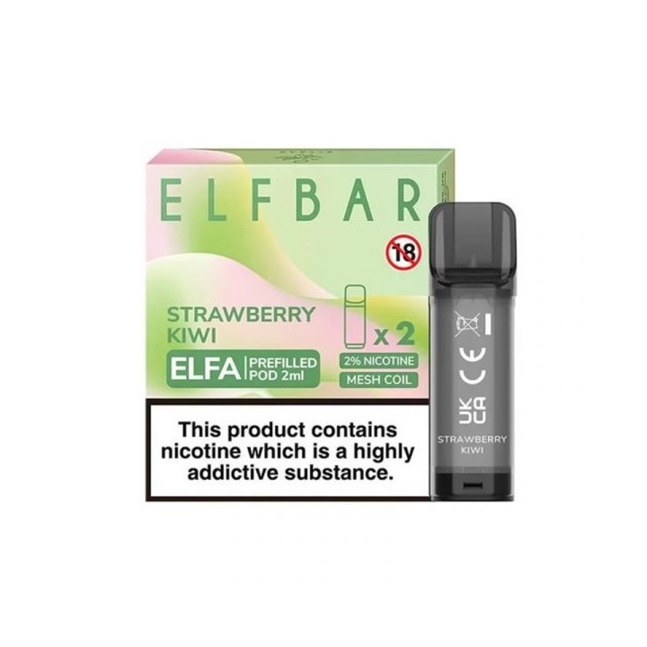 Elf Bar Elfa Kartuş Çilek Kivi Aromalı, 2'li Paket, 2ml Likit
