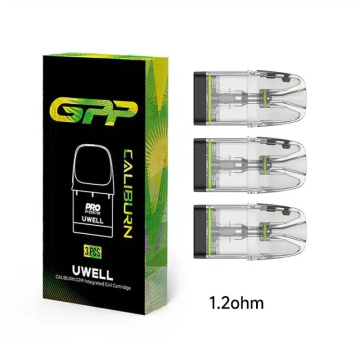 Uwell Caliburn GPP Kartuş 3'lü Paket 1.2ohm Coil Entegre Coil