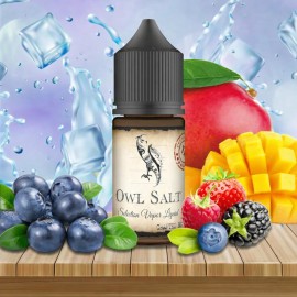Owl Salt Blue Mango Blast Salt Likit, buzlu orman meyveli ve mango aromalı.