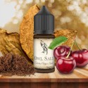 Owl Salt Cherry Tobacco Salt Likit şişesi, kuru tütün ve kirazlarla.
