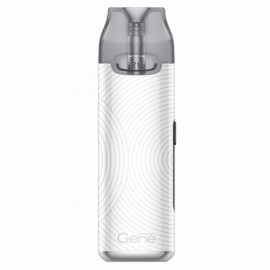 Voopoo V.THRU Pro Pod Mod beyaz desenli, kompakt elektronik sigara cihazı.