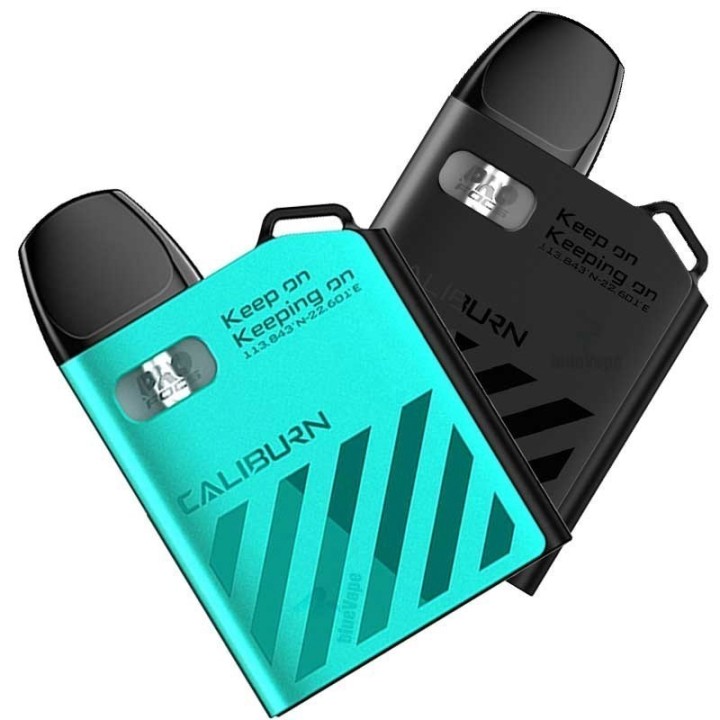Uwell Caliburn AK2 Pod Mod Seti, Turkuaz ve Siyah renkli elektronik sigara.